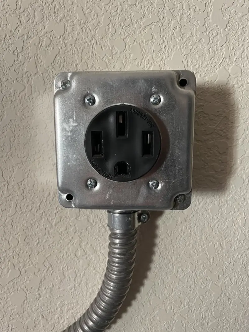 NEMA 14-50 outlet installed for Smart Home Electrical in Riverside